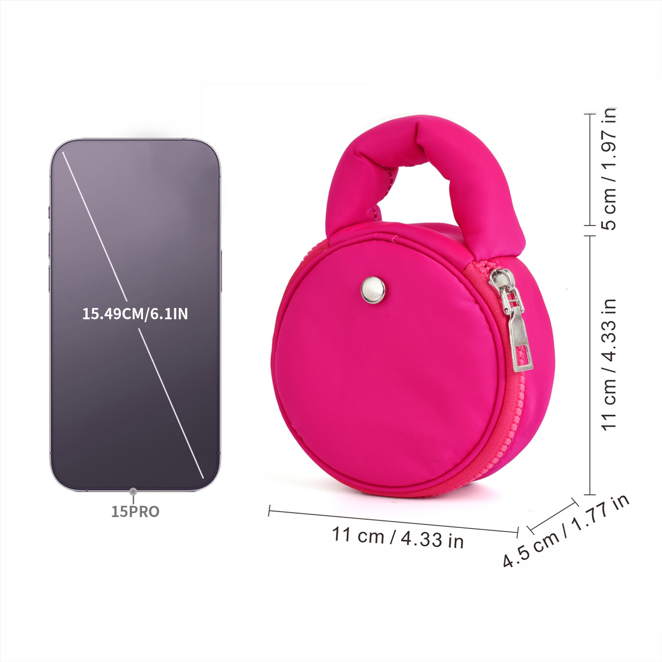 2025S Designer Japanese simple small round bag women fashion niche round cake bag all-match mini mobile phone bag new shoulder bag messenger bag