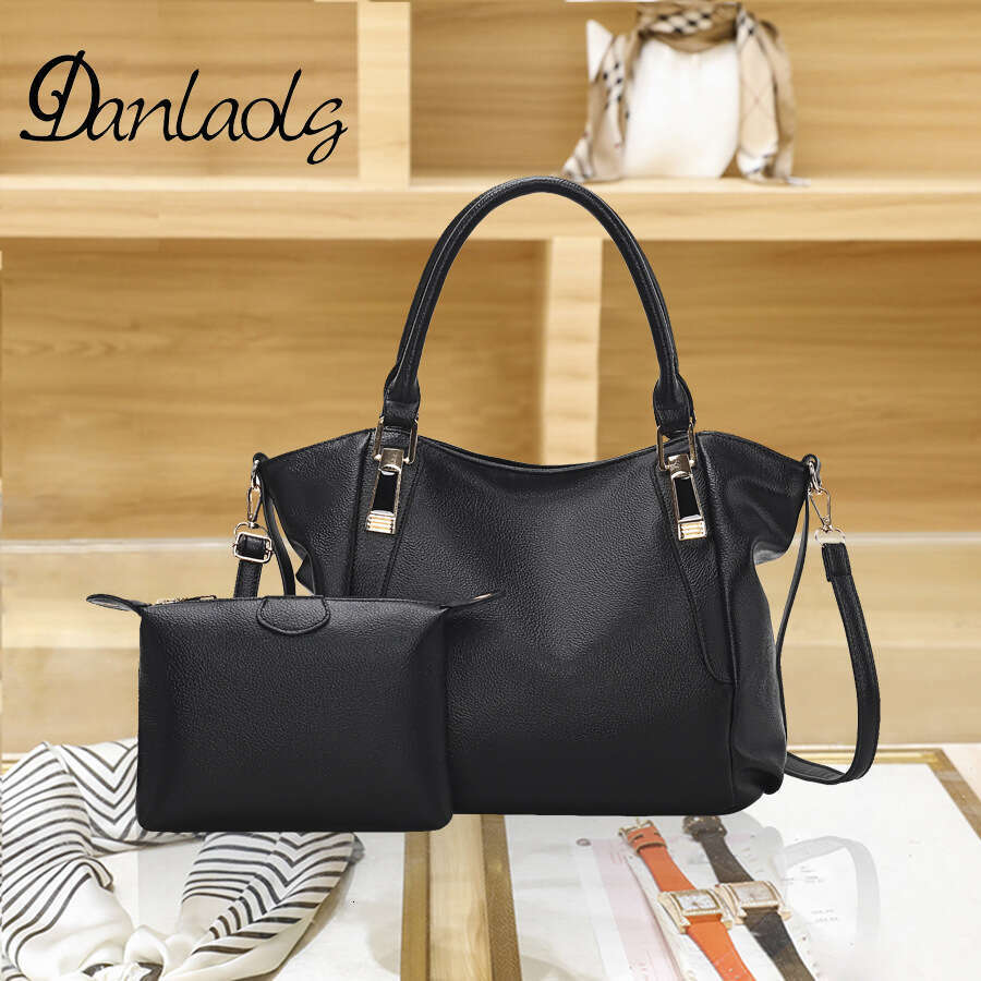 Autumn Women's New Leather Texture Mother Bag With Lychee Pattern Large Capacity Handbag