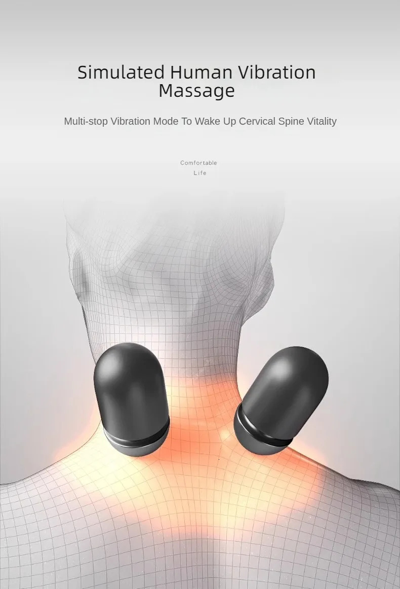 Cervical Pillow Spinal Sleep Neck Massager Trackless Heating Compression Masajeador Relaxation Treatment 241213