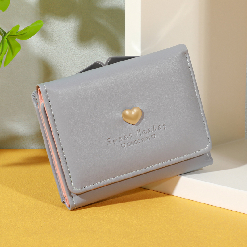 Minimalist Trifold Short Wallet, Solid Color Clutch Coin Purse, Versatile Credit Card Holder