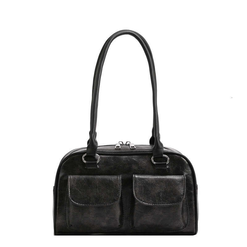 Women's Bags Handbag Retro Small Double Pockets Shoulder Bags For Women New Fashion Trend Designer Underarm Bag Female Handbags And Purses