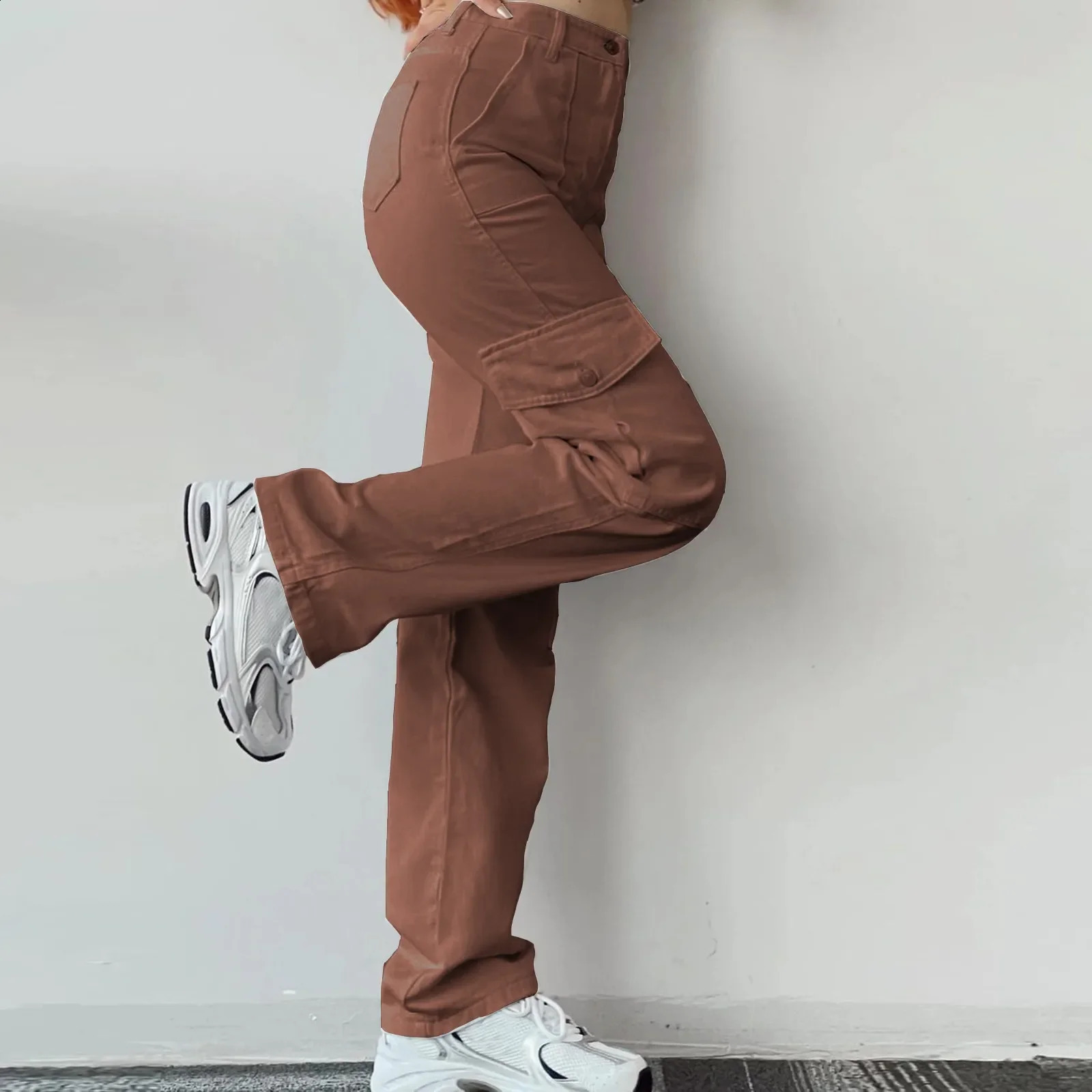 Loose Wide Leg Pants Women Summer Multi Waist Three Pocket Trousers Waist Cargo Pants Wide Leg Sweatpants Streetwear pantalones 241223