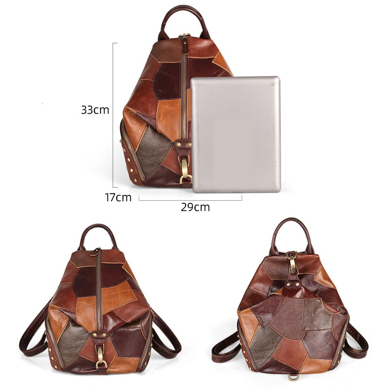 Cobbler Legend Fashion Women's Backpack Vintage Genuine Leather Female Travel Bags Casual Shoulder Bag For Student/Teenage