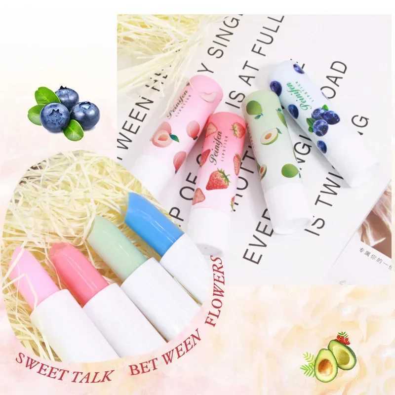 Fruit Lip Balm Temperature Change Color Tinted Lipstick Strawberry Peach Moisturizing Lasting Waterproof Lip Primer Cream MakeupXJ241223