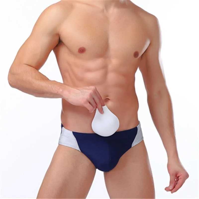 3D Mens Bed Sheet Sponge Pad Breathable Sexy Penis Protection Pad Raised Pocket Soft Underwear Swimming Pants Three sided Cup W241223