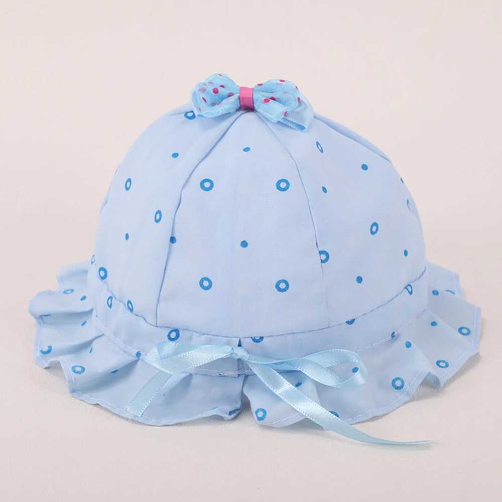 Caps Hats Junyeh baby spring summer sun hat 0-8 months cute adjustable baby fisherman hat bucket hat newborn head decoration H241223