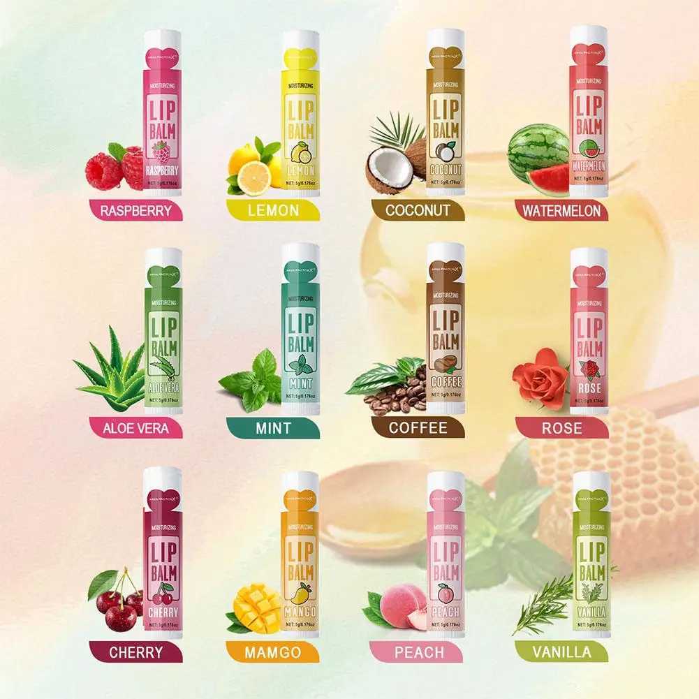 24 PCS Holiday Fruit Flavors Lip Balm Set Moisturizing Lip Balm Christmas Party Gift Set Hydrating Tinted Lip Balm Care LipstickXJ241223