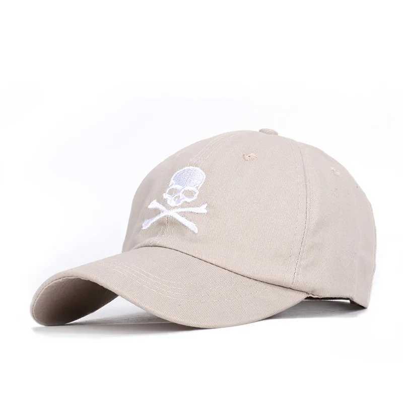 Caps Hats Cool Mens Summer Skeleton Embroidered SunShade Cotton Baseball Hat Outdoor Sports Sunscreen Punk Hip Hop Adjustable Hat P55 H241223