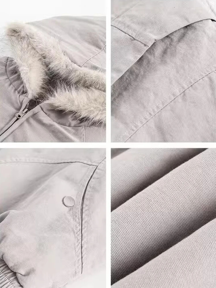 Hooded Parkas Women Winter Plus Veet Thicker Coats Warm American Retro Loose Casual Streetwear All-Match Comfortable Clothing