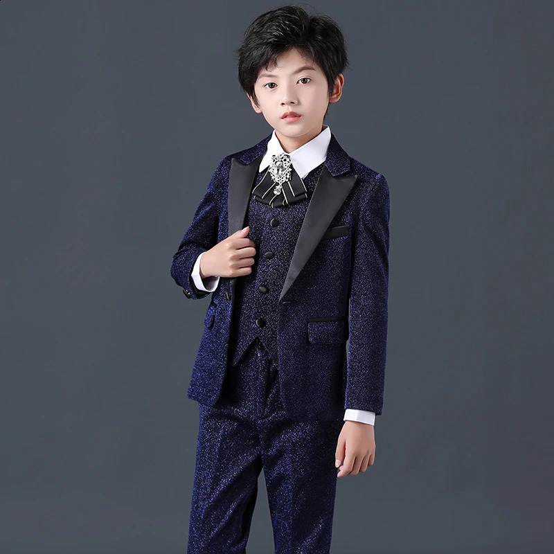 Boys Suit Formal Suits for Boys Slim Fit Tuxedo Suits Set Boy Dress Clothes Toddler Wedding Outfit 241223