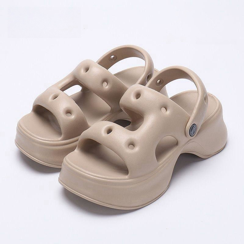 Hot Free shipping for womens designer slippers black white khaki rose red Fashionable and versatile height increasing travel slippers