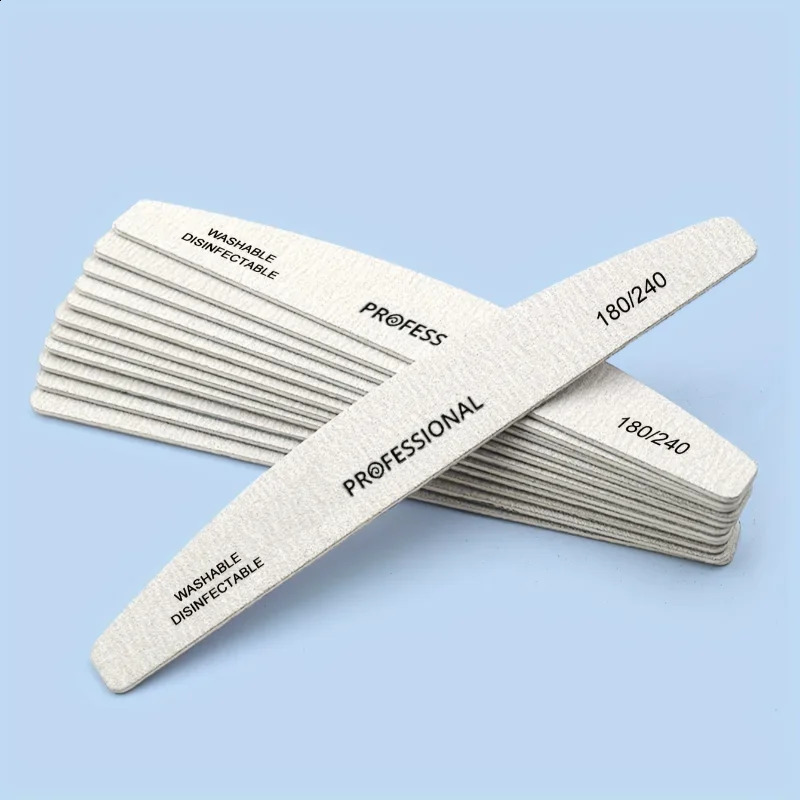 5 pcs Top selling double-sided nail file half moon shaped diamond shaped oval nail tool for nail trimming Rubbing strips 241223
