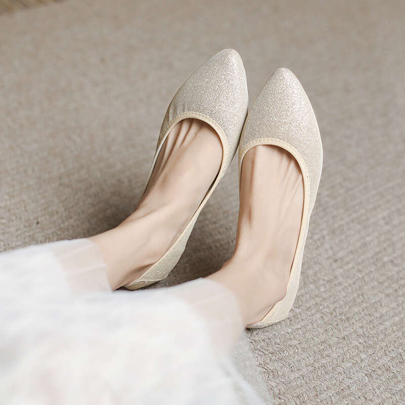 Single Shoe Women's 2023 New Autumn Style Fashionable And Versatile French Fairy Temperament Internet Famous Pointed Soft Soled Flat Shoes