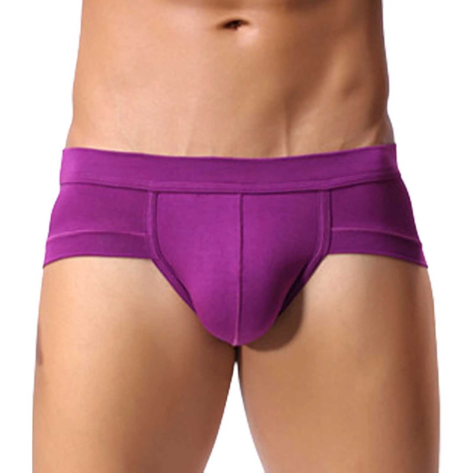 Mens triangle underwear mens solid color underwear U-shaped low waist underwear plus size mens underwear fast shipping W241223