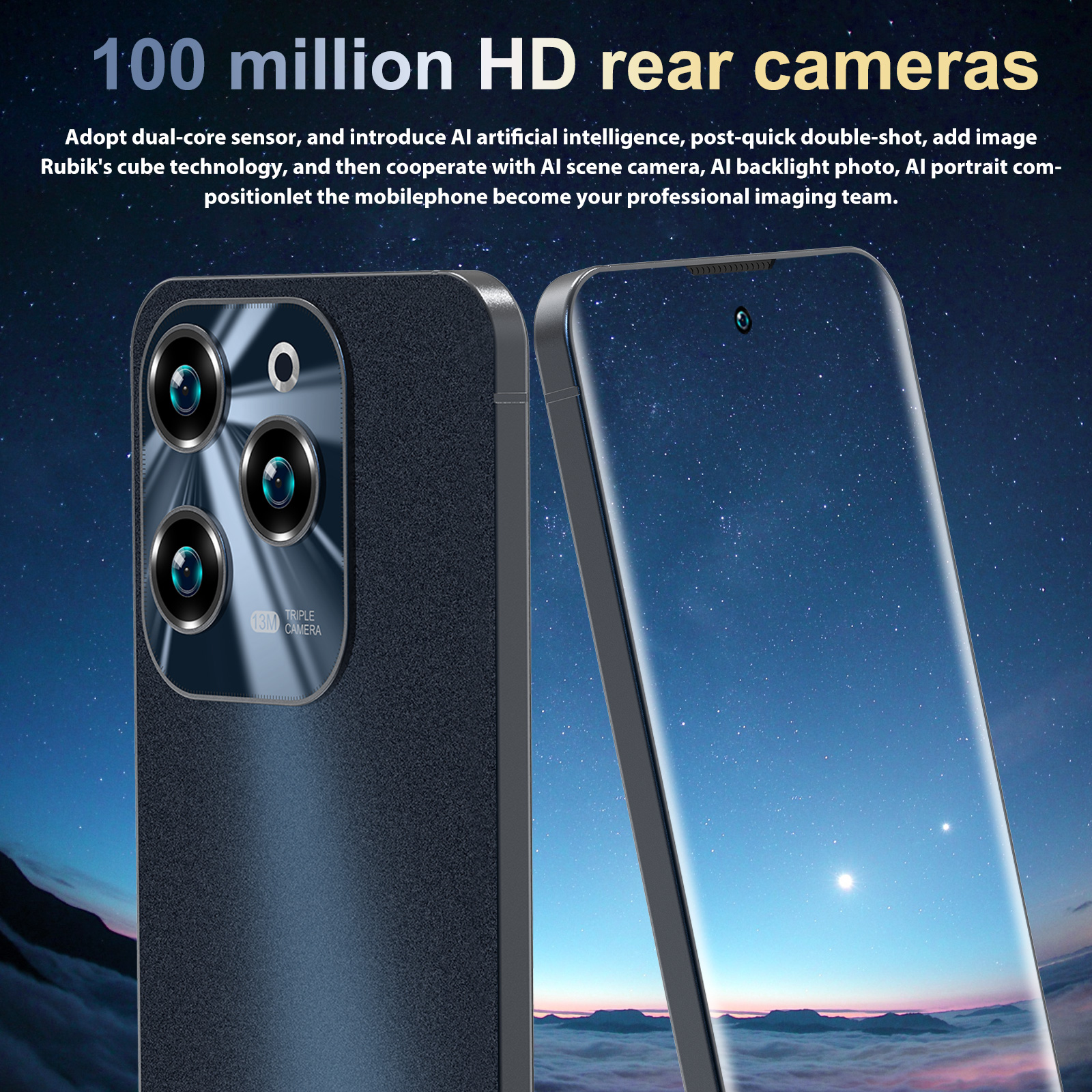 Hot 40 Pro 5G Phone 7.3 inch HD Screen Android 13, Qualcomm 8 Gen 2 CPU,16GB+1TB Cell Phone,64MP+100MP Camera Pixels, 8000mAh Battery, 5G Dual SIM Car
