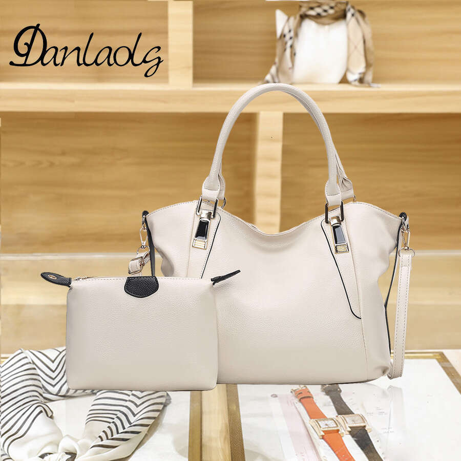 Autumn Women's New Leather Texture Mother Bag With Lychee Pattern Large Capacity Handbag