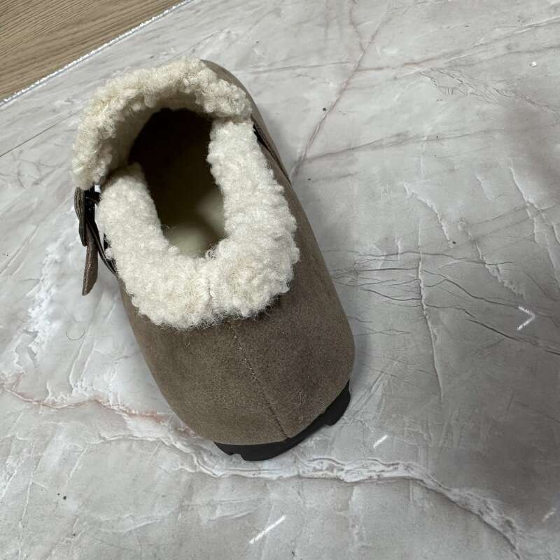 2024 New Autumn And Winter Maternity Shoes, One Foot Women's With Velvet Bean Soft Sole Boken Shoes All Inclusive