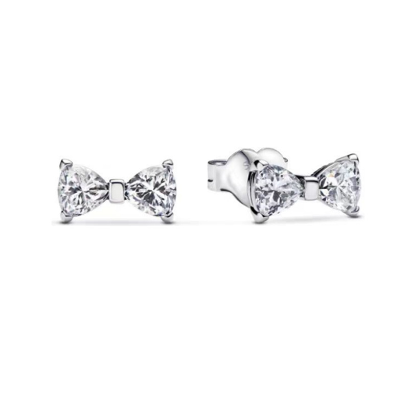 Silver 2024 New Earnail Silhouette Starlight Bow Small Starlight Bow Earnail Women's Jewelry Charm Gift Free Shipping