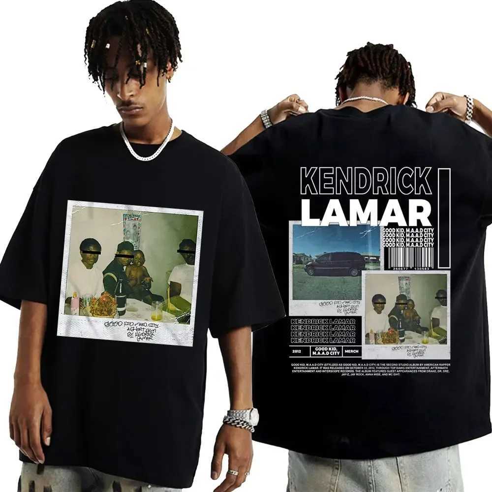 Summer Rapper Kendrick Lamar Good Kid T Shirt Mens Womens Hip Hop Graphic Short Sleeve Oversized T-shirts Harajuku StreetwearXJ241223