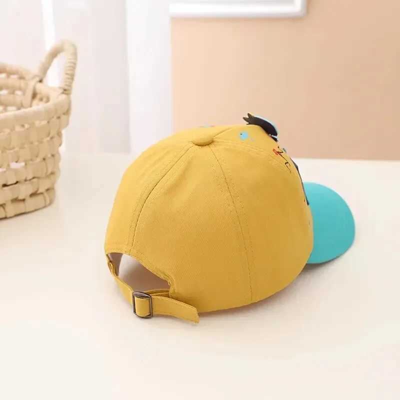 Caps Hats Cute cartoon dinosaur baby hat for boys and girls childrens baseball cap adjustable outdoor sun hat H241223