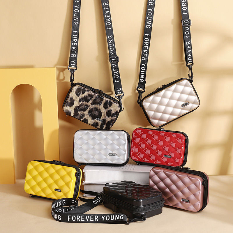2025S designer crossbody makeup women portable personalized mini suitcase shoulder bag handheld small size PC hard shell travel bag