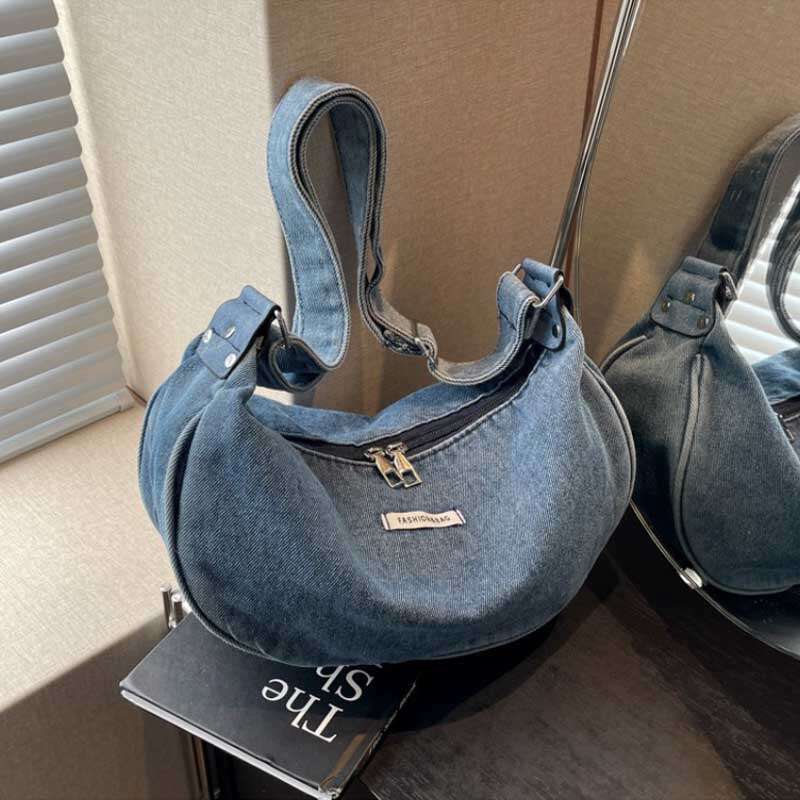 Women's Bags Handbag Women Denim Large Capacity Strap Adjustable Crossbody Sg Vintage Messenger Casual Shopper Bags Shoulder Bag