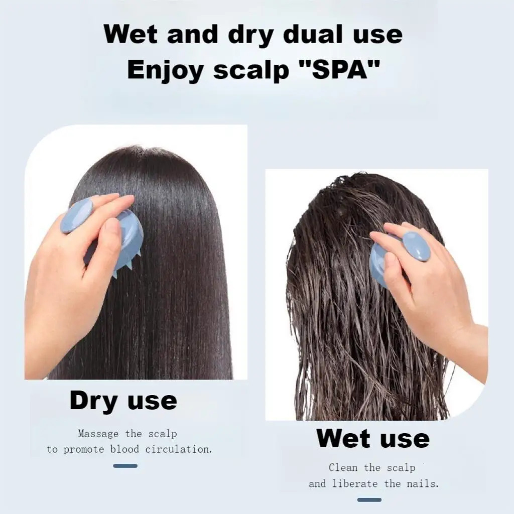 Silicone Shampoo Brush Clean The Scalp Thoroughly Massage Easy Foam Head Bath Comb Care Tool 241213
