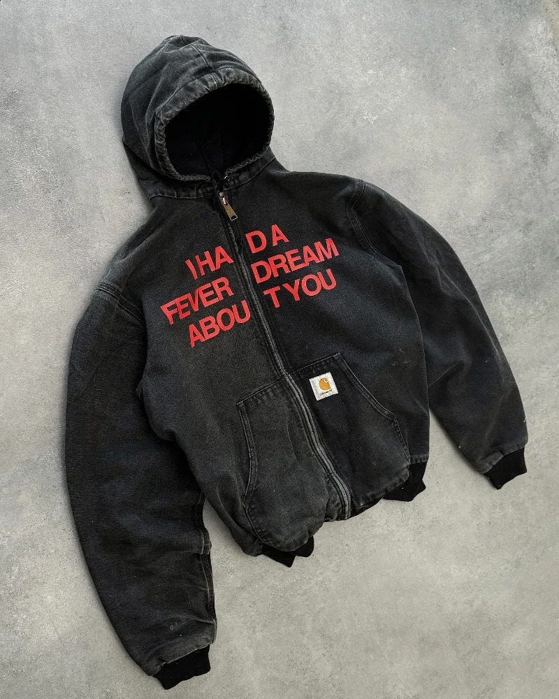 Y2k American winter ripped zipper hoodie men retro loose camouflage sweatshirt Harajuku hip hop fashion oversized jacket 241223