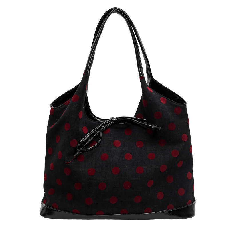 New butterfly bow polka dot large for fashion commuting, underarm tote bag, versatile, high-end texture women's bag