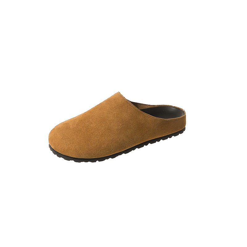 Comfortable casual thick-soled baofeng half slippers with loafers wear soft soled single NEW women's shoes outside autumn and winter