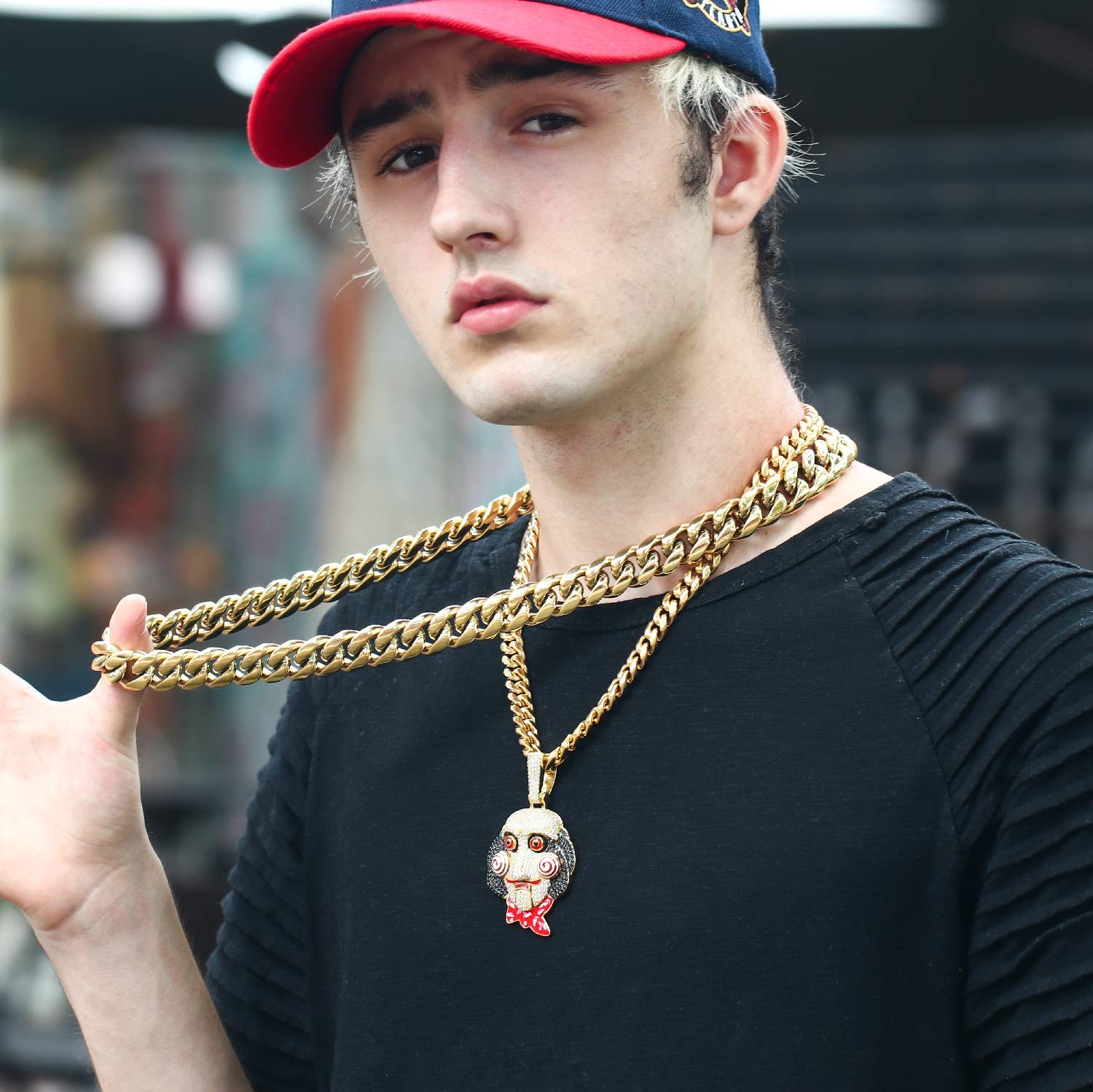 8mm/10mm/12mm/14mm/16mm Miami Cuban Link Stainless Steel Mens 14K Gold Chains High Polished Punk Curb Necklaces