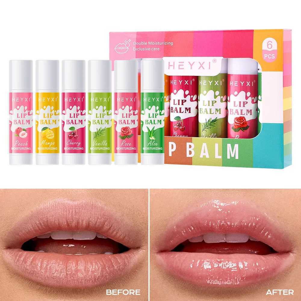 6/12Pcs Lip Balm Set Fruit Flavored 12Flavors Natural Lip Balm for Dry Cracked Lips Long Lasting Lip Care ProductsXJ241223