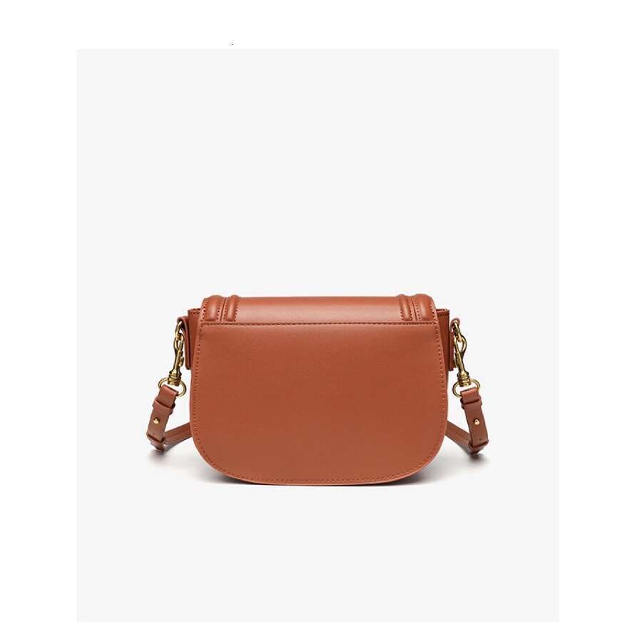 Saddle Women's Leather Bag With Wide Shoulder Strap - Diagonal Crossbody For Hot Everyday Style -