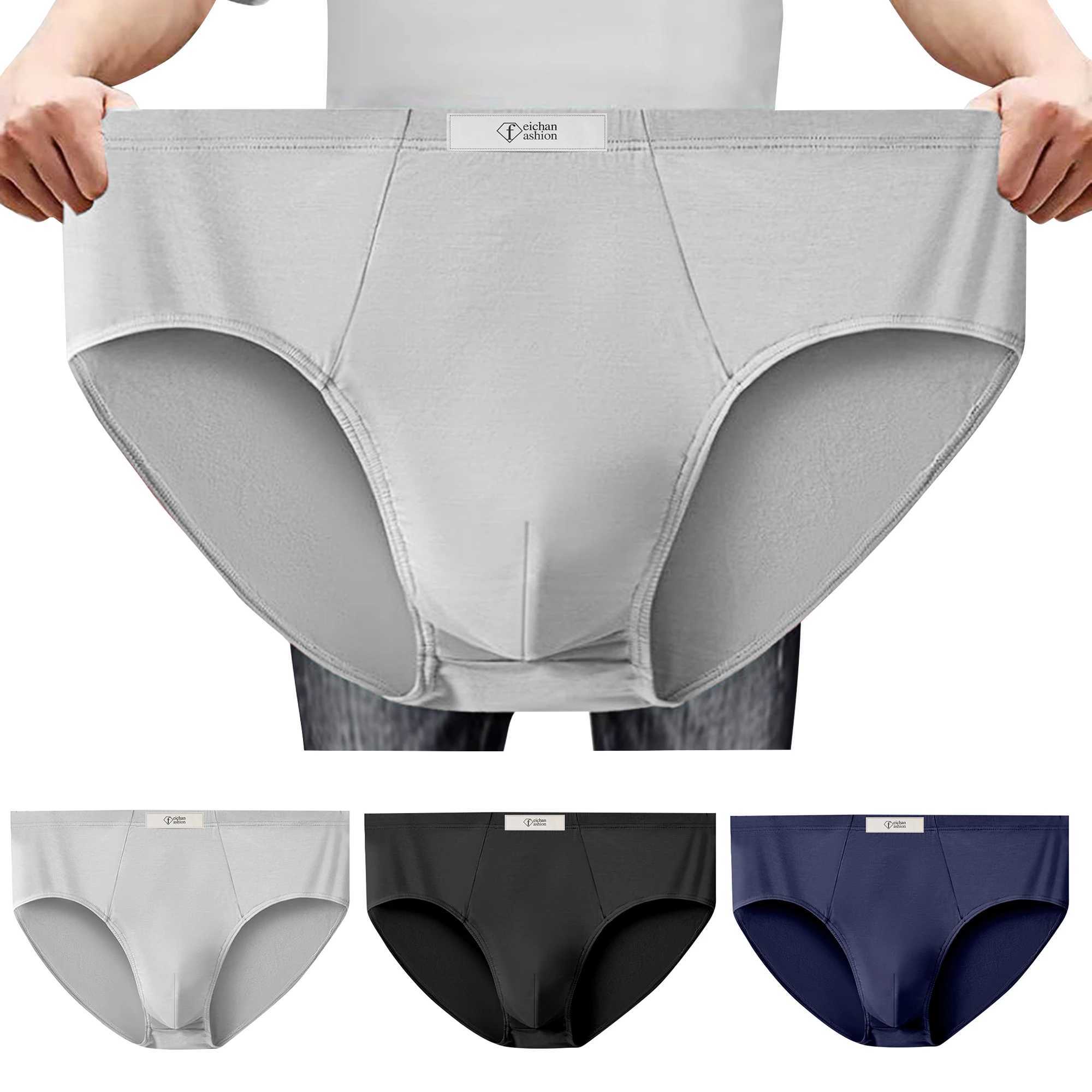 Plus Size Mens Underwear Modal Underwear Sexy Bikini Stretch Soft Comfortable Fitness Running Triangle Underwear Mens Gift Box W241223