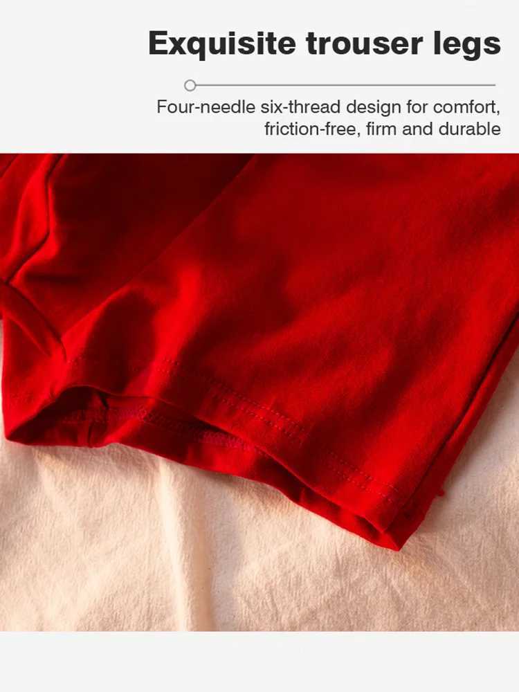Mens boxing underwear cotton underwear sexy red dress mens breathable luggage U-shaped convertible mens comfortable underwear 45-00KG W241223
