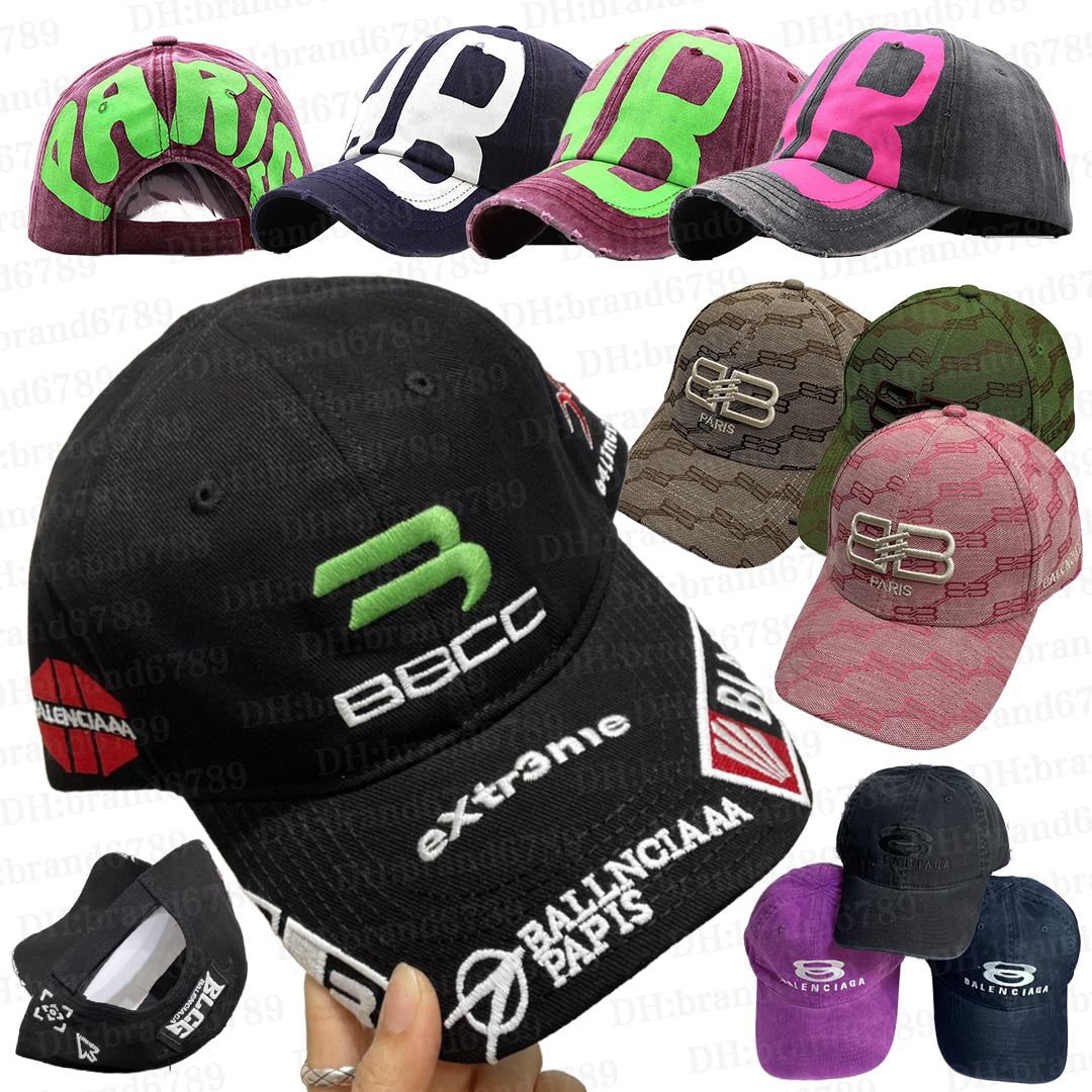 Ball Caps bb Alphabet Trucker Hat Adult Women Casual Cotton Sports Cap Adjustable Soft Distressed Baseball Cap Men's Street Hip Hop Cap
