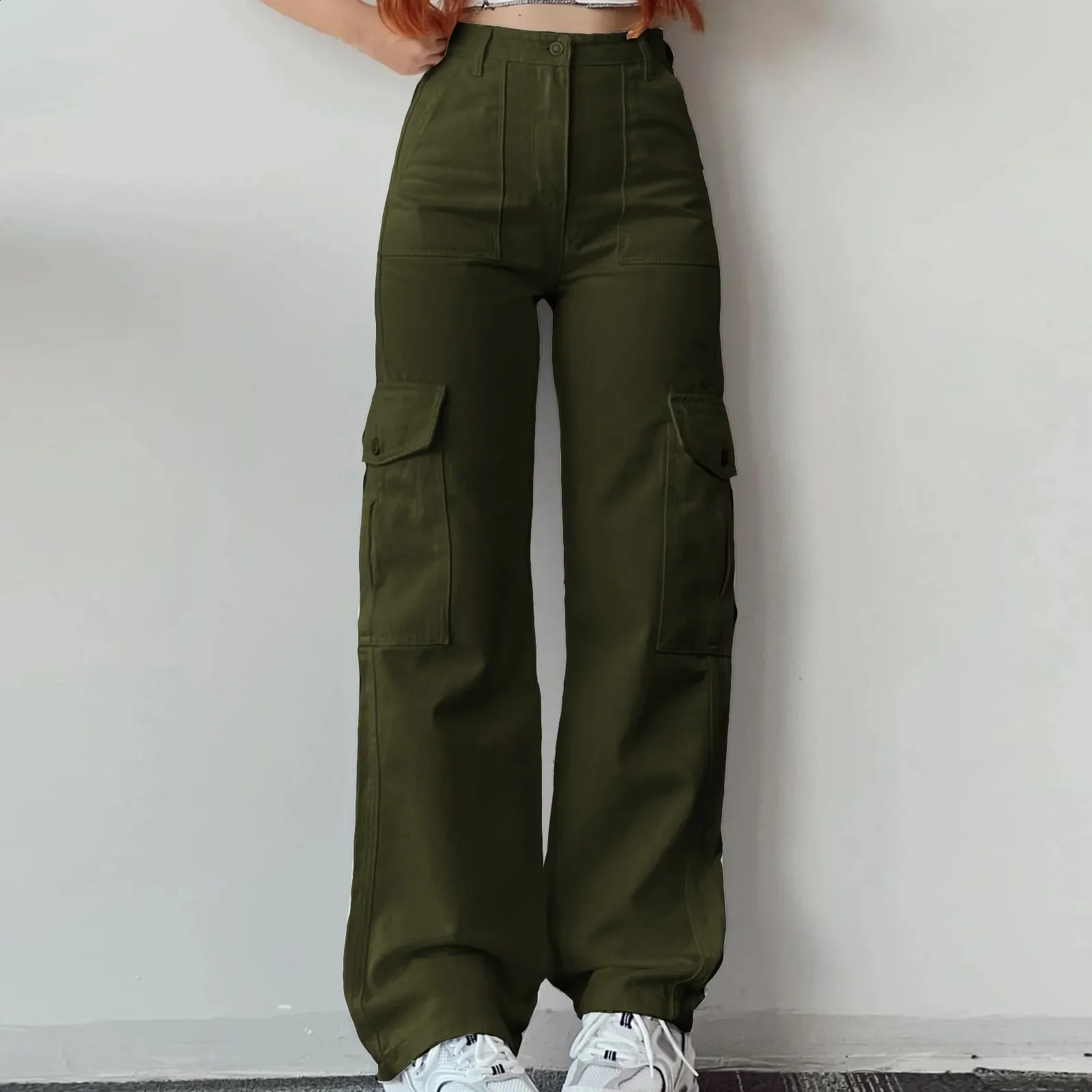 Loose Wide Leg Pants Women Summer Multi Waist Three Pocket Trousers Waist Cargo Pants Wide Leg Sweatpants Streetwear pantalones 241223