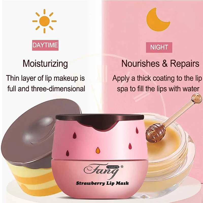 Honey Lip Sleep Mask Night Sleep Maintenance Moisturizing Lip Gloss Bleach Cream Nourishing Lip Care 5.5gXJ241223