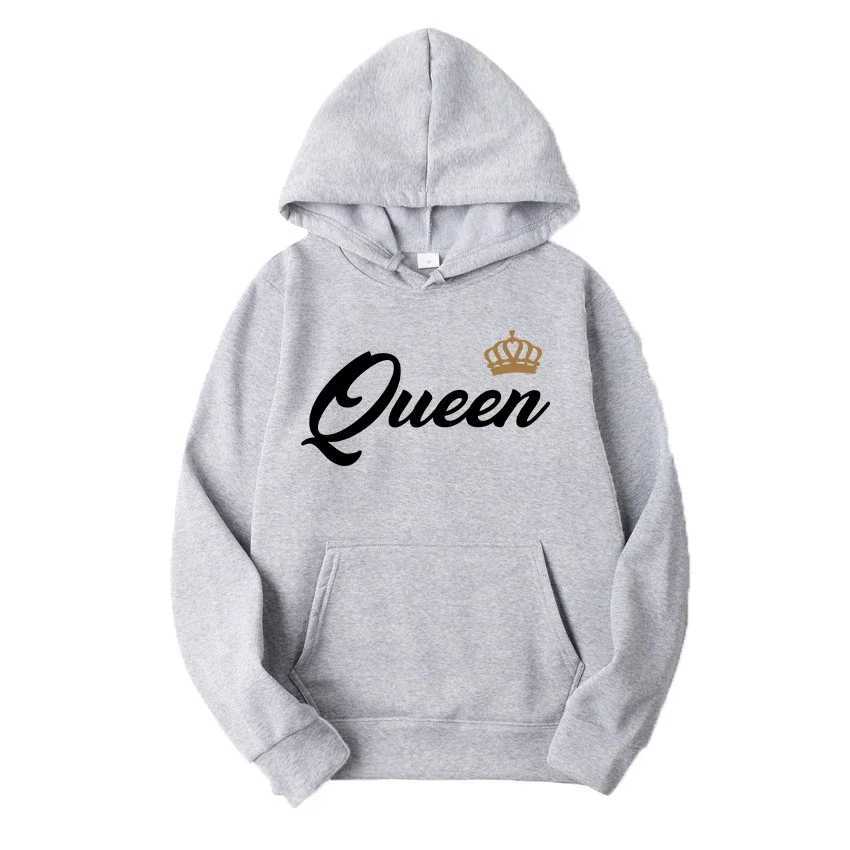 High Quality King Queen Prince Princess Printed Family Sweater Couple Hoodie Parents Childrens Clothing Hoodie T241223
