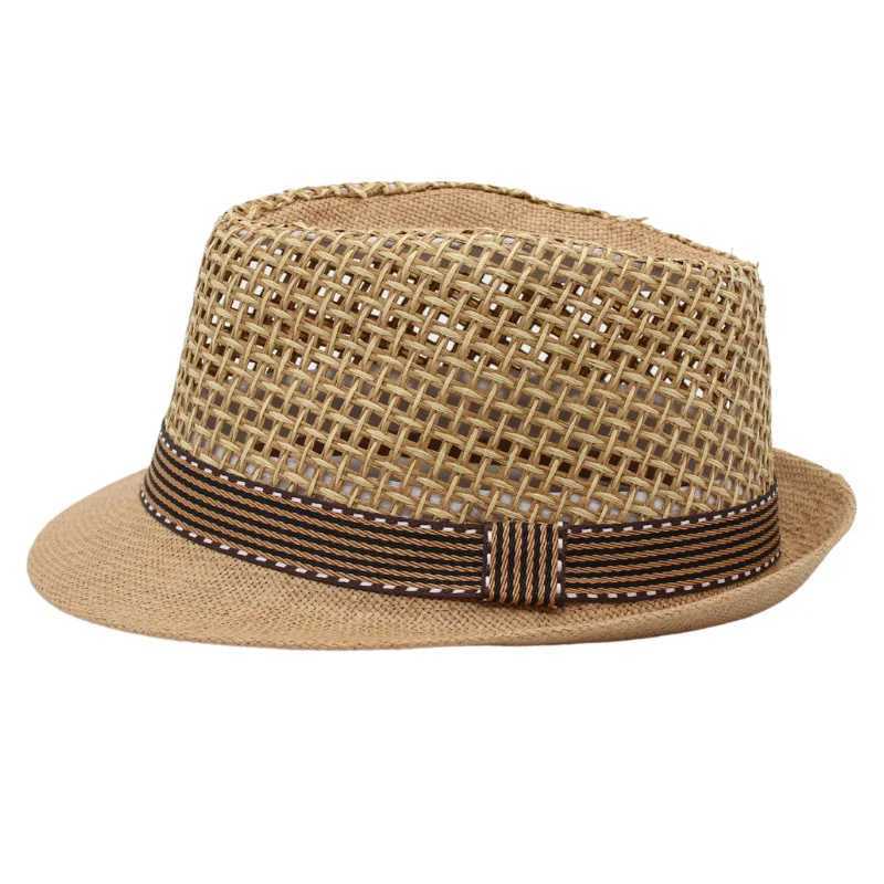 Caps Hats Baby Straw Hat Summer Elegant Jazz Hat Sunvisor Beach Hat Childrens Outdoor Hat Boys and Girls 1-3 Years Old H241223