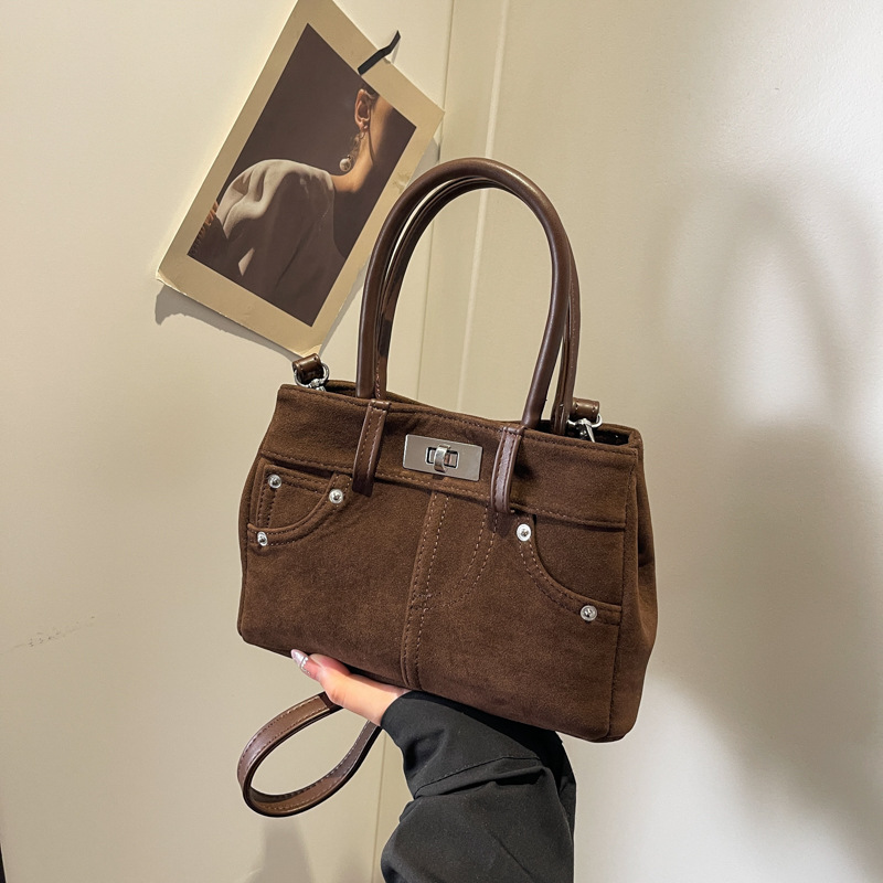 Canvas Tote With Strap: Women's Single Shoulder Handbag - Square Sanding Tote, Lightweight File Bag For Daily Use New Free Delivery Designer Bag
