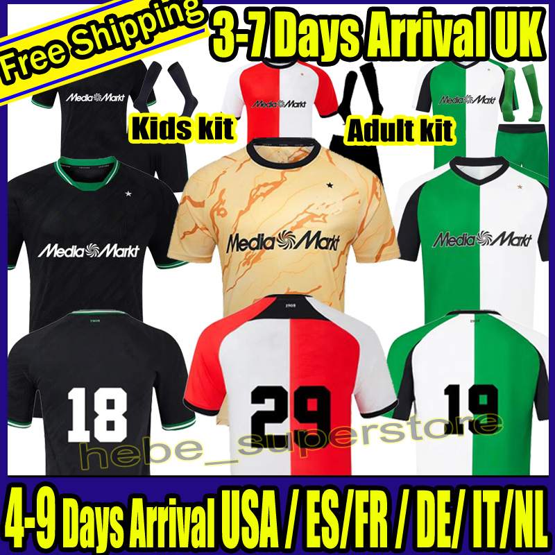 2024 2025 Feyenoords KOKCU Gimenez Danilo 24 25 Soccer Jerseys Home away Third TRAUNER 22 men kids football shirt KIDS HARTMAN 5 GIMENEZ 29 PAIXAO TAABOUNI TIMBER