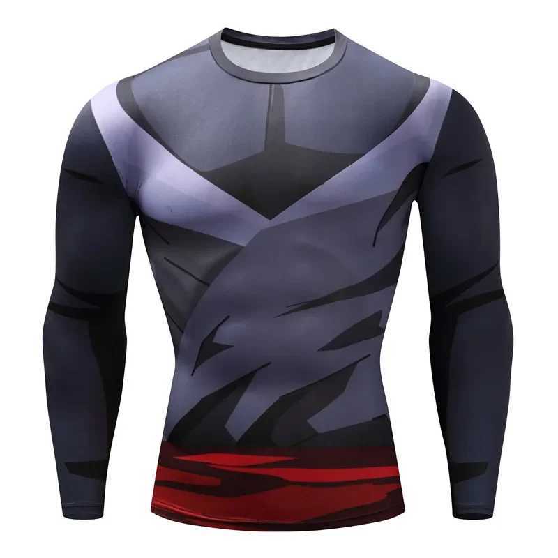 New Arrival Animated Vegeta cosplay 3D printed long sleeved T-shirt mens spring and autumn casual sports trend lightweight breathable top Z241223