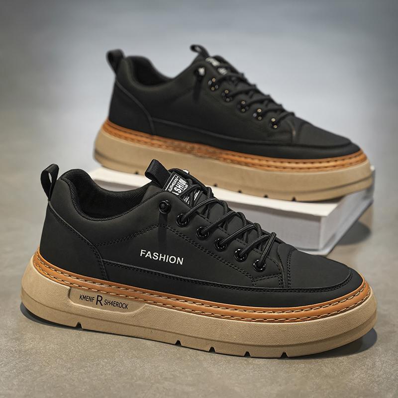 Men Casual Shoes Flat Bottom Waterproof Trendy Simple Style Versatile Designer Shoes Triple Black White Khaki Free shipping