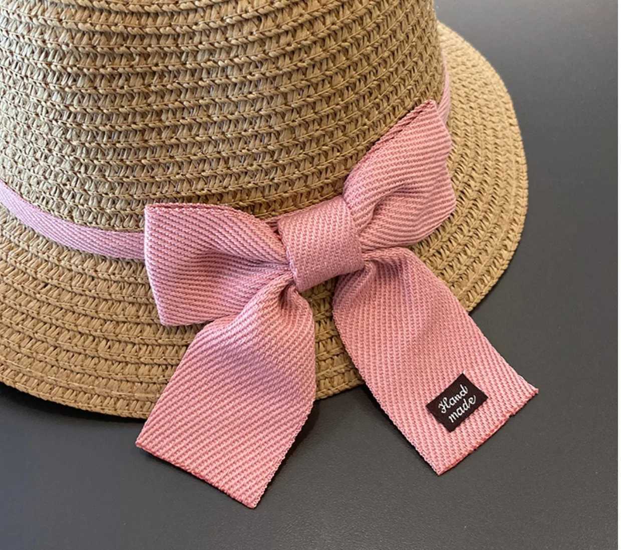 Caps Hats 2-8 year old childrens sun hat girl summer new rice straw bag hat set baby travel sun protection beach hat childrens sun fisherman hat H2412