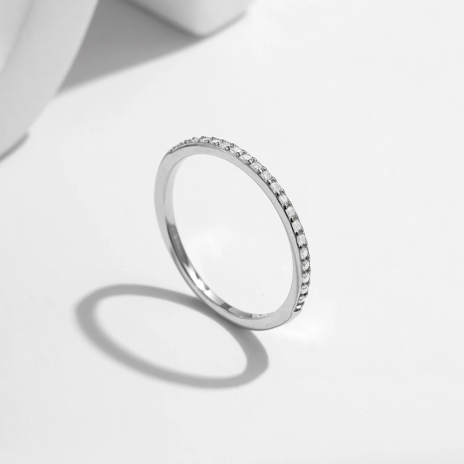 MODIAN Simple Ring 925 Sterling Silver Sparkling Simple Thin Wedding Band Rings For Women Fine Jewelry 241220