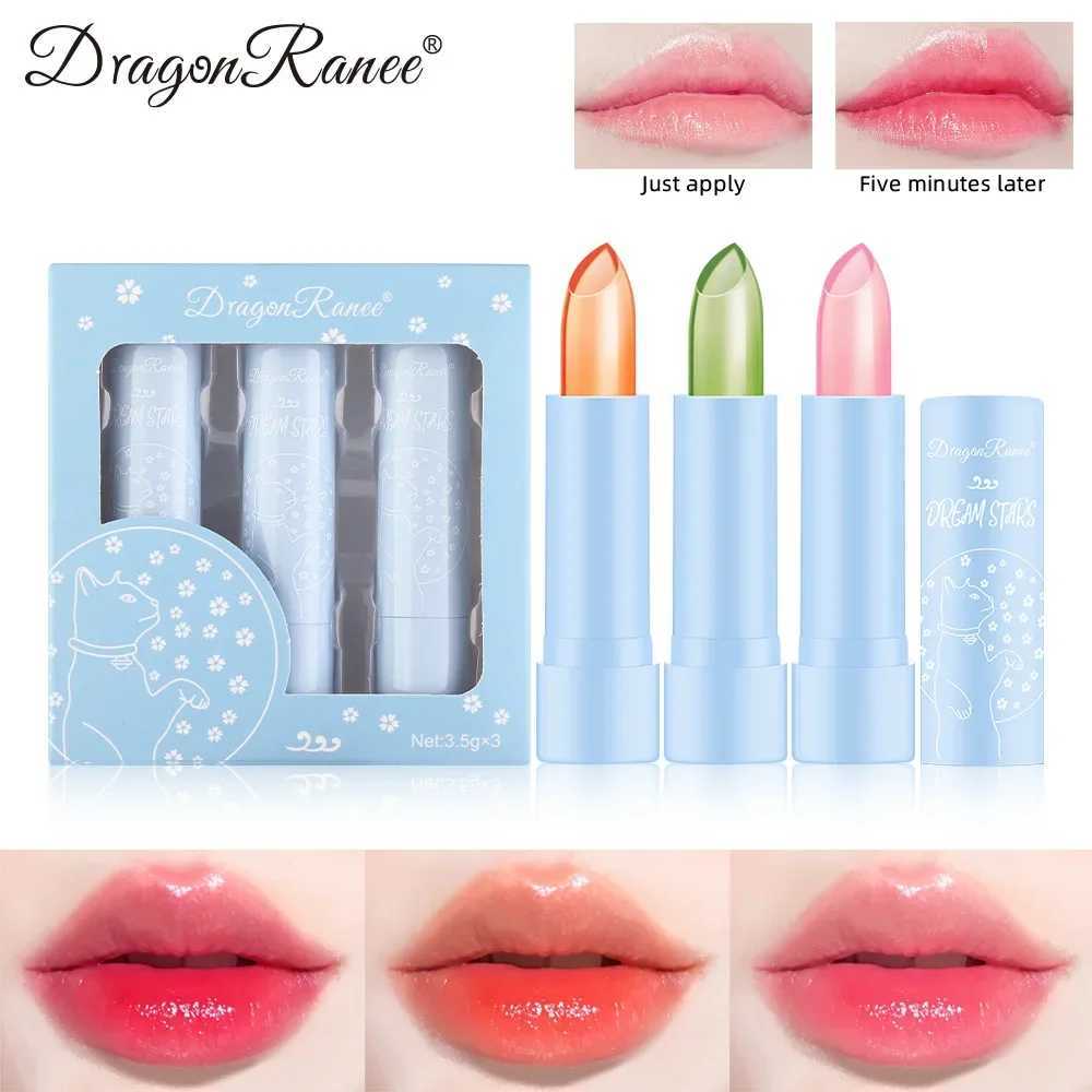 3 pieces/box jelly color lipstick set moisturizing temperature color changing magic lipstick mirror lipstick waterproof lipstickW241223