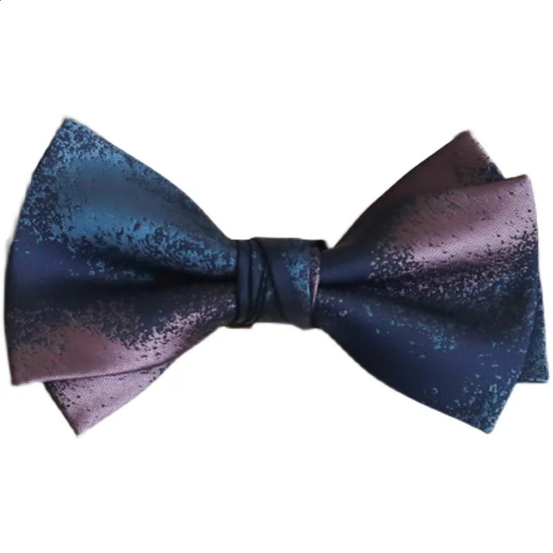Blue Purple Symphony Wedding Fashion British Groom Mens Gift Box Mens Bow Tie 241220