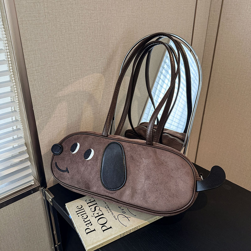 Designer Fun Sausage Dog PU Shoulder Bag New Matte Sausage Dog Bag French Stick Bag Armband Bag Crossbody Bag