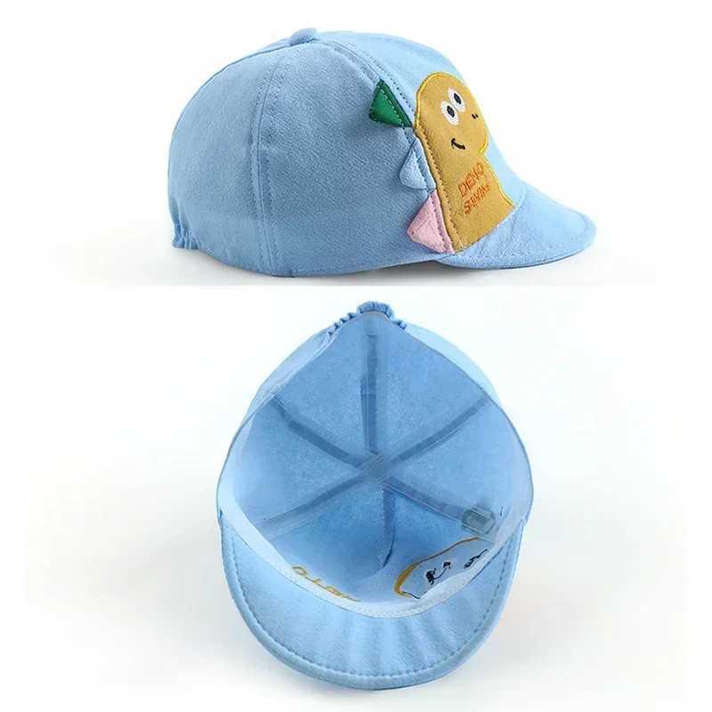 Caps Hats New Summer Baby Bucket Hat Dinosaur Cute Newborn Baseball Hat Colorful Outdoor Beach Children Baby Boys and Girls Sun Hat H241223